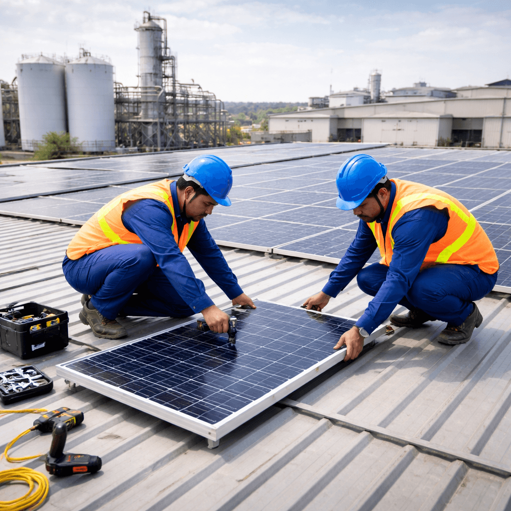 Solar panel installation in Dehradun